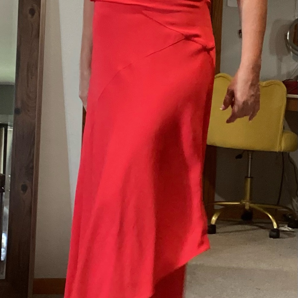 Reiss Vibrant Red Fitted Dress